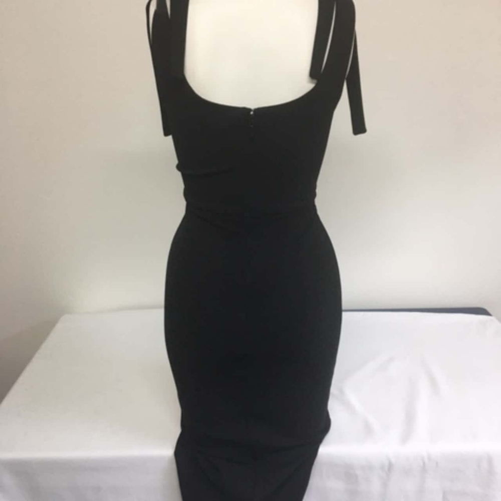 SHEIKE Black Magic Bodice Eyelet Tie Up Strap Bodycon Midi Dress - Picture 10 of 12